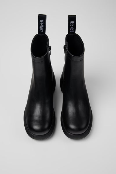 K400784-001 - Camper Thelma II – Black Leather Ankle Boots for