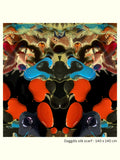Dagdís Silk Georgette Scarf – 140 × 140 cm | Kron by Kronkron