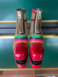 Square Toe Boots Red Multi