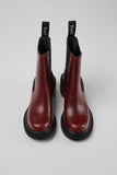 Camper Pix London Burgundy Leather Ankle Boots
