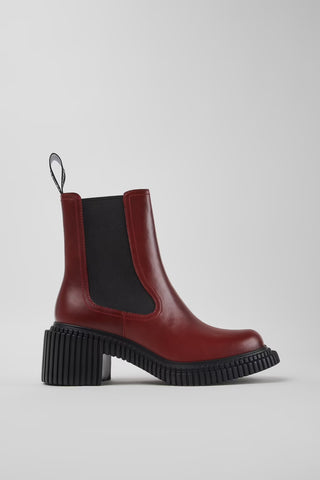 Camper Pix London Burgundy Leather Ankle Boots