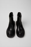 Top view of Camper Pix Berlin black leather mid boot on a white background