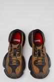 Top view of Karst 2 brown and black lace-up sneakers