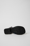 Outsole detail of Camper Dana blue leather sandal with black EVA sole