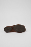Outsole detail of Camper Right Isla brown sandal with recycled rubber sole