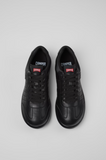 Camper Pelotas XLF black leather sneakers top view
