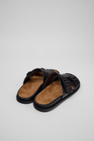 Camper Lluc Sandal black leather sandals rear angle view
