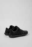 Camper Beetle black leather shoes rear angle view