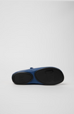 Outsole detail of Camper Right Nina blue ballerina with black rubber sole