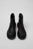 Top view of Camper Pix Berlin black nubuck ankle boots showing the opening and upper design