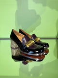 Angled view of Chie Mihara TIBRO multi leather shoes