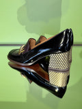 Heel detail of Chie Mihara TIBRO multi leather shoes