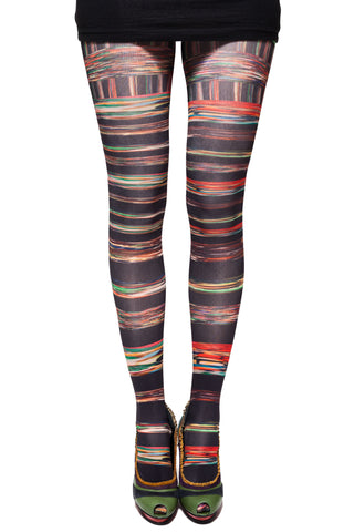 Stripes Black Tights